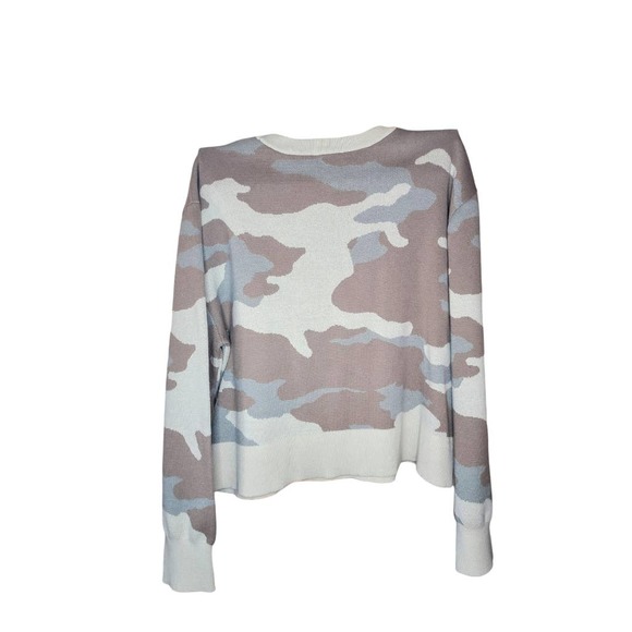 Women's DNKY Camo Camo Pullover Boxy Cropped Sweater Size XL - Picture 3 of 11